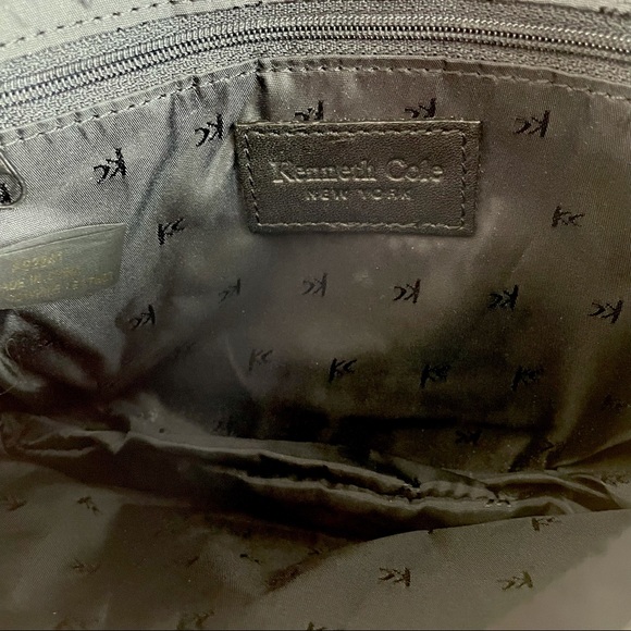 Kenneth Cole cowhide leather bag black chain strap - Picture 5 of 5